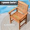 Costway Patio Chairs Set of 2/4 with Inclined Backrests and Slatted Seats for Deck